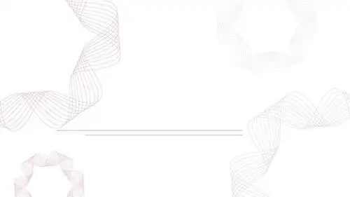 极简主义三维立体线条双色商务ppt模板