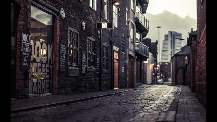 唯美欧美街头街景ppt背景图片