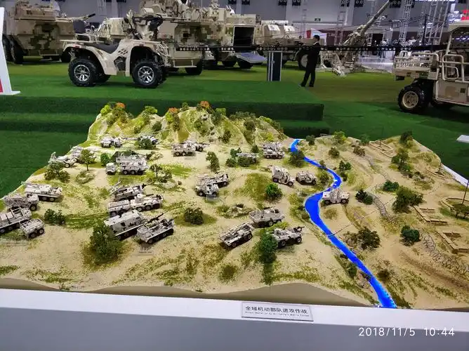 兵器工业非常自豪地摆出了一个《全域机动部队进攻作战》的沙盘,只见