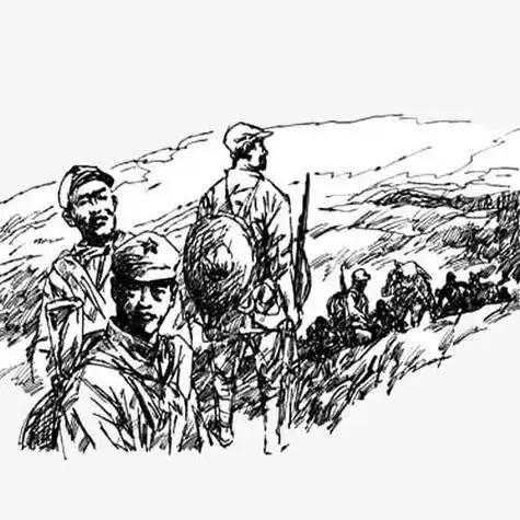 长征过草地简笔画