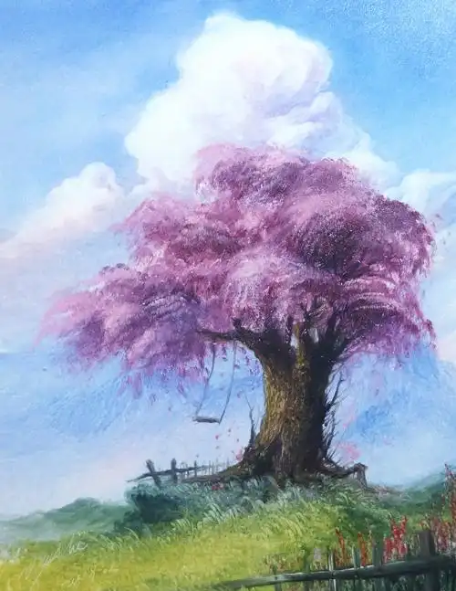 高清100幅风景画稿系列三月春风飘飘荡荡