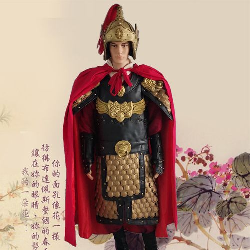 古装男款古代将军盔甲大将元帅整套岳飞战袍成人演出服装铠甲戏服