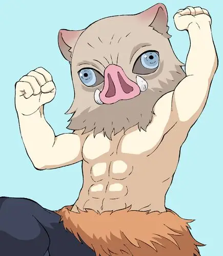 鬼灭之刃猪头剑士嘴平伊之助插画欣赏