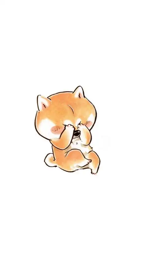 精选柴犬可爱手绘卡通高清图片手机壁纸