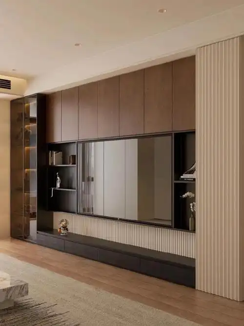 满墙电视柜装修,美观耐看实用.