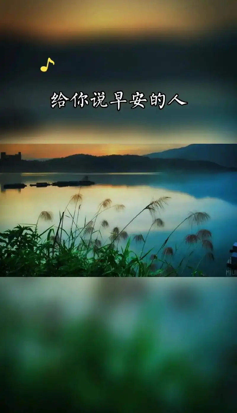 给你说早安的人,一定比给你说晚安的人更爱你,因为没有人会一大 - 抖