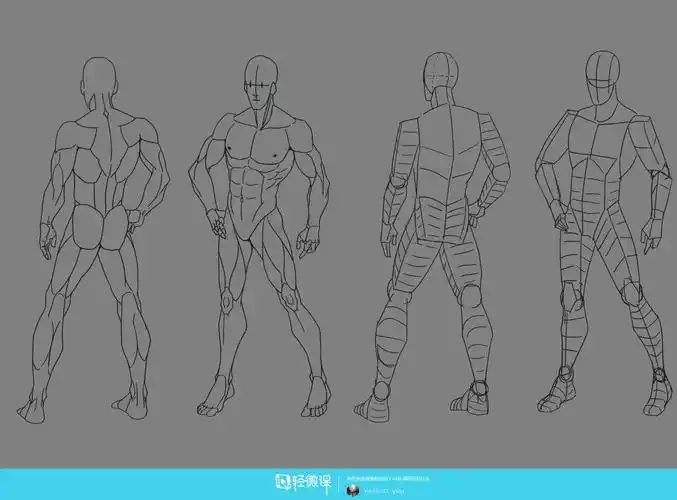 游戏原画设计培训课程之男性人体体块概括训练