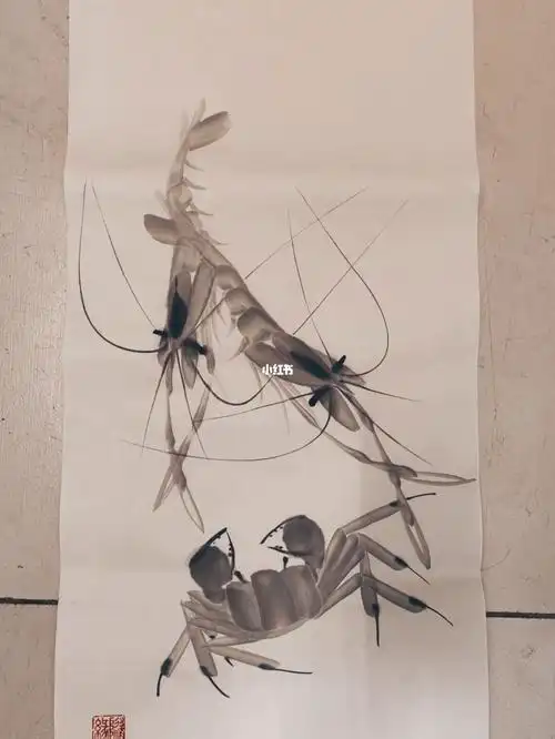 齐白石水墨虾蟹 画坛一绝!