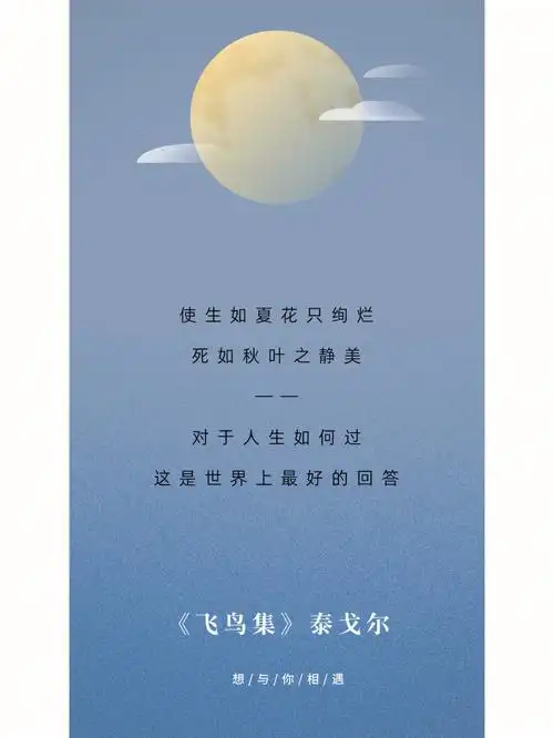 还有人读诗吗泰戈尔飞鸟集