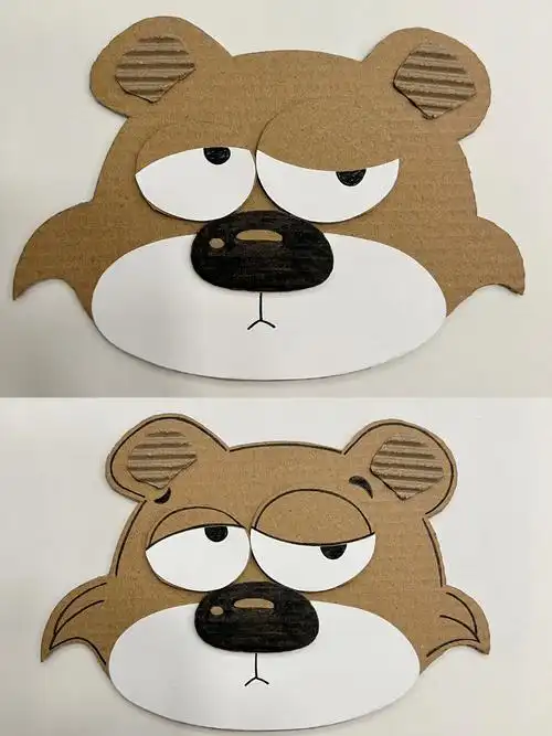 快递箱改造|幼儿园纸皮画环创《小狮子》0315