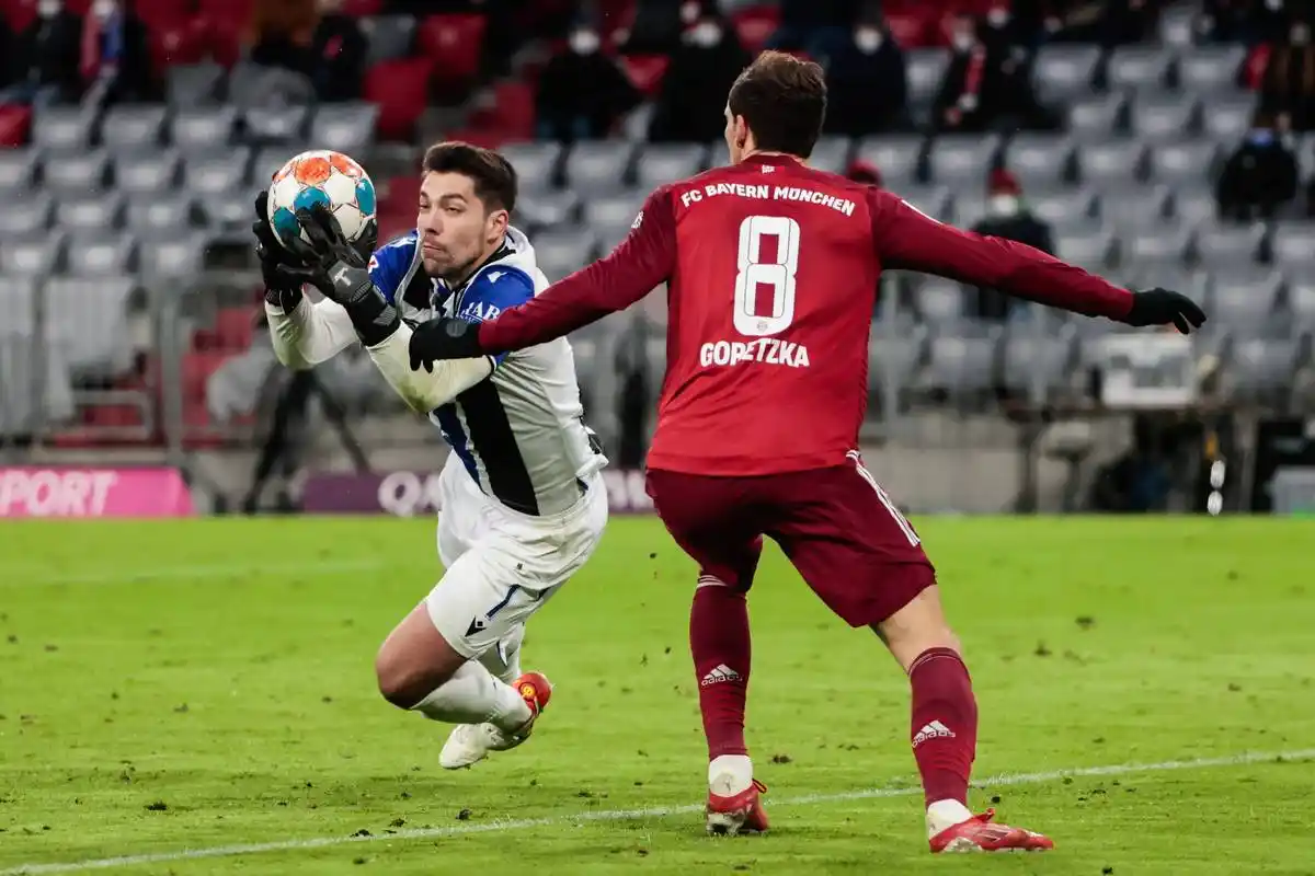 新华社发(菲利普·鲁伊兹摄)当日,在2021-2022赛季德国足球甲级联赛第