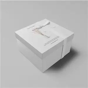 礼品包装盒贴图样机简约包装盒设计样机