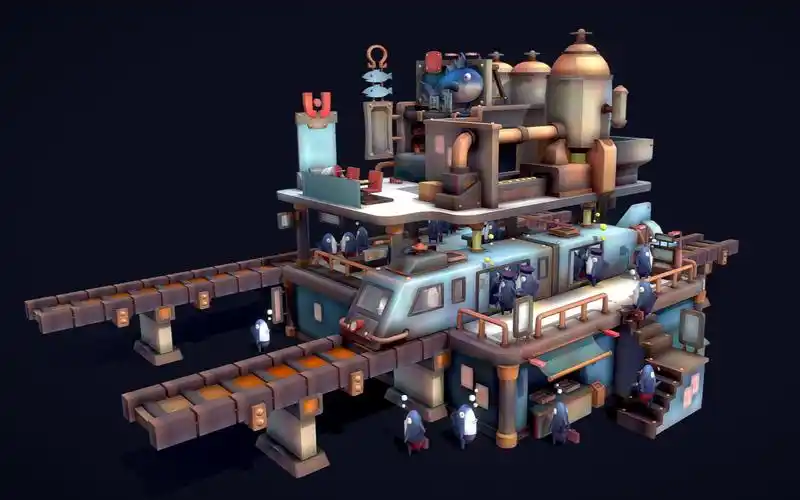 maya场景建模——次时代火车站场景模型制作案例