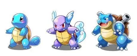 杰尼龟简笔画进化