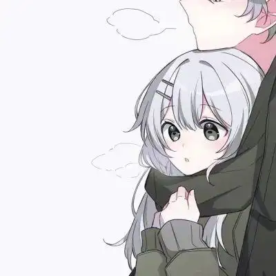 动漫情侣头像仙气一对干干净净的喜欢你