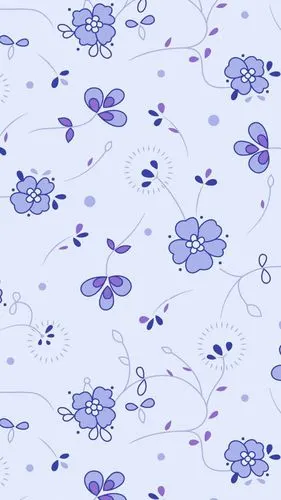 简单 小清新 手绘花朵 碎花 #手机壁纸"
