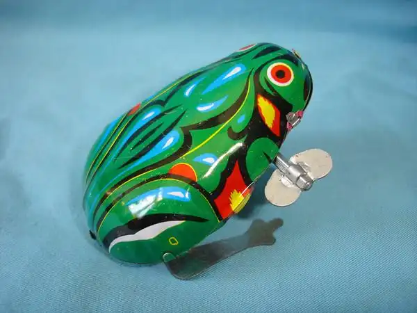 80后怀旧经典玩具 复古老玩具 儿时回忆 铁皮玩具 发条绿青蛙