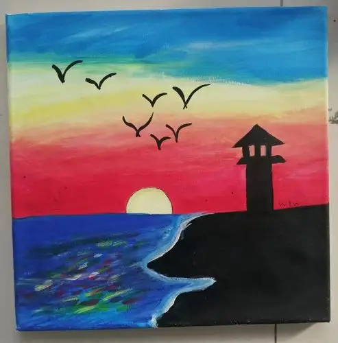 庆云县第四中学工艺美术绘画比赛