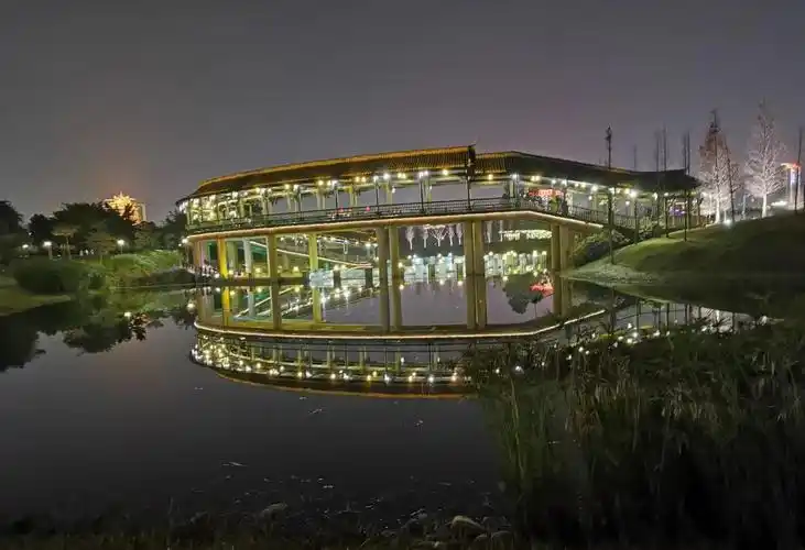 城光科技led户外dmx512柔性灯带为四川眉山湿地公园夜色添活力