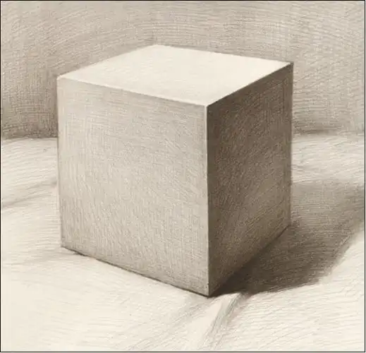 素描基础教程——石膏正方体素描(简单易学)