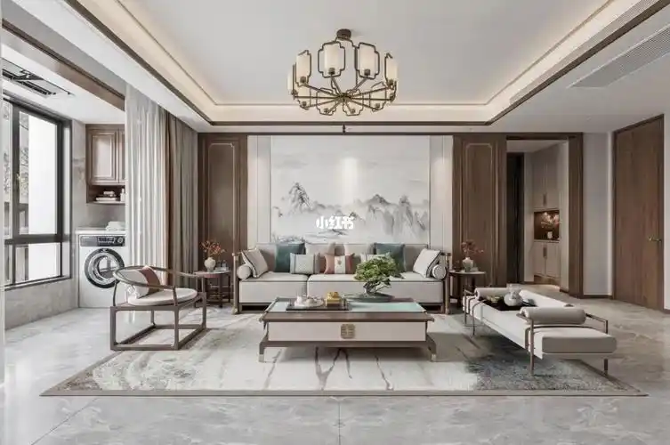 今日分享#新中式客厅  #装修效果图#装修设计  #cad  #cad施工图代画