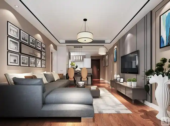 2万100㎡简约三房装修稽山翡翠园现代简约风格效果图-红星美凯龙家装