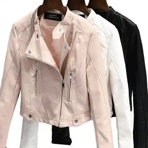 黄三怪-我的严选网 女装 皮夹克女2020年秋季女士皮衣春款外套pu小短