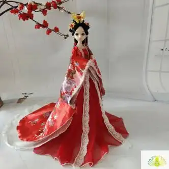 古装女孩玩具新年生日礼物古代公主汉款式7整娃包括娃娃和衣服鞋子头