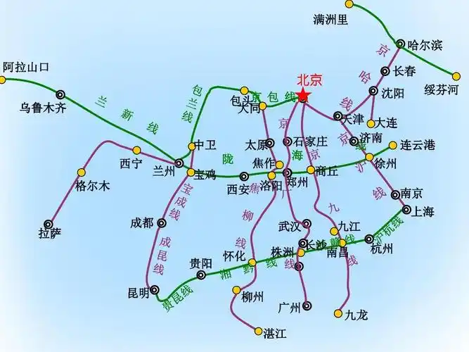 高三地理一轮复习 区域地理中国地理中国的铁路枢纽内河航运海洋运输