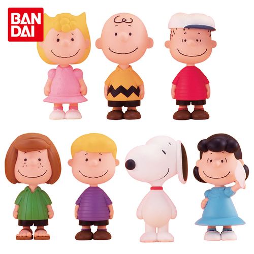 万代正版扭蛋玩具 花生漫画角色 排队公仔 史努比摆件 礼物 现货
