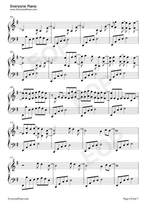 asphyxia-抖音超火背景音乐五线谱预览6-钢琴谱文件(五线谱,双手简谱