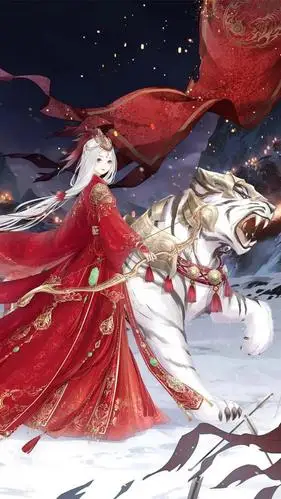 古风壁纸红衣似火倾国倾城