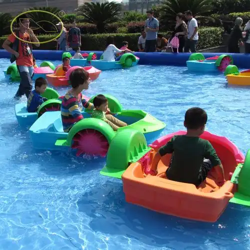 福龙厂家直销儿童手摇船 手摇船充气水池 水上充气玩具手摇船批发