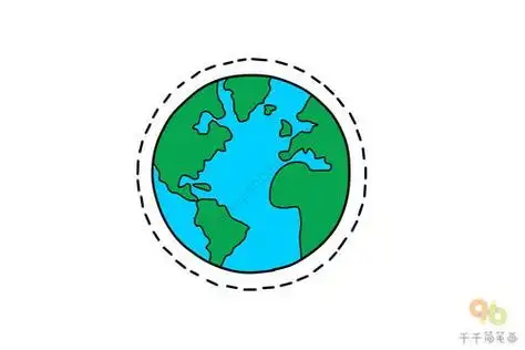 地球简笔画图片地球简笔画世界地球日看火车和地球简笔画图片q版地球