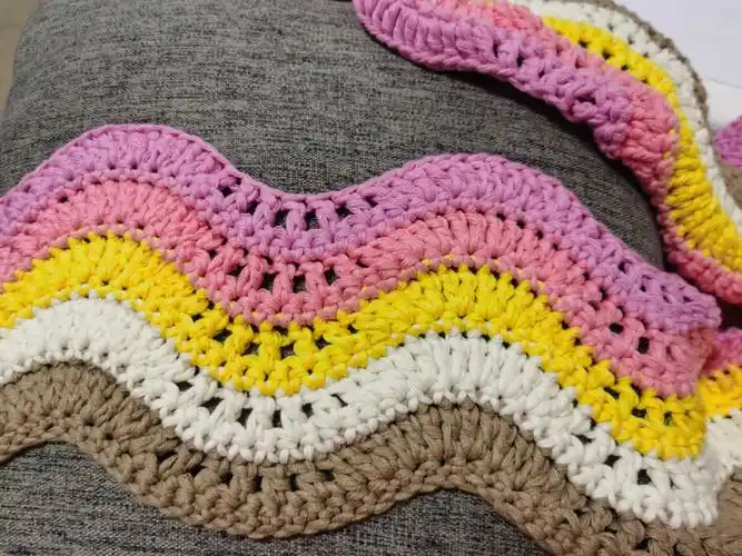 毯子起针:19针为一组,一共起了14组图解来自@新妈咪手作很简单钩法