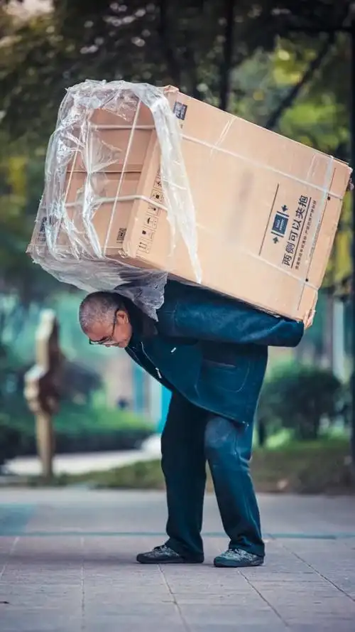 为了一百元,扛着千斤担,大爷说:没有文化和技术只能干体力活