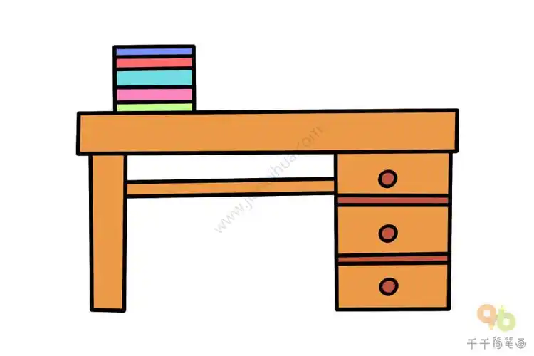 书桌简笔画图片