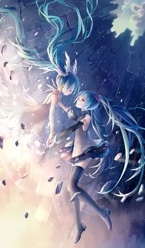 二次元少女初音未来萌妹高清壁纸动漫图片,快来抱图啦!