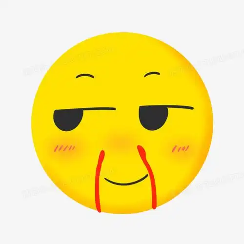 卡通手绘emoji流鼻血元素