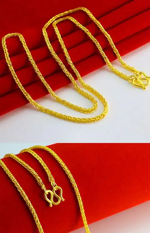 老凤凰同款黄金项链女款结实肖邦链9999足金真金男纯金链子结婚首饰素