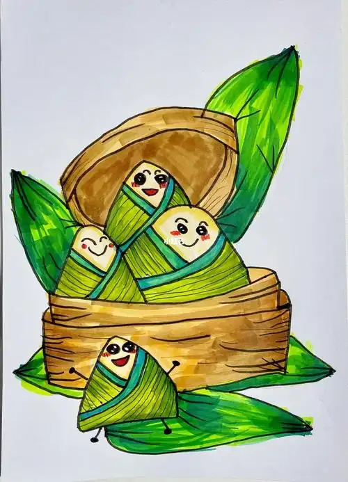 端午节粽子简笔画
