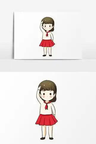 卡通手绘女孩少先队员元素少先队员敬礼图片简笔画就分享到这里,了解