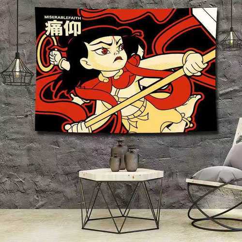 痛苦的信仰摇滚乐队痛仰乐队哪吒网红ins直播背景布酒吧卧室挂布ty22