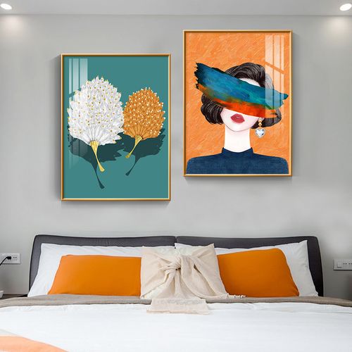 轻奢人物卧室装饰画现代简约床头主卧挂画房间温馨客厅