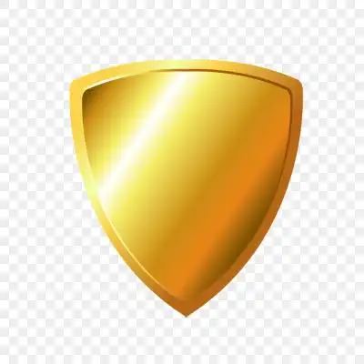 金色质感渐变盾牌图案