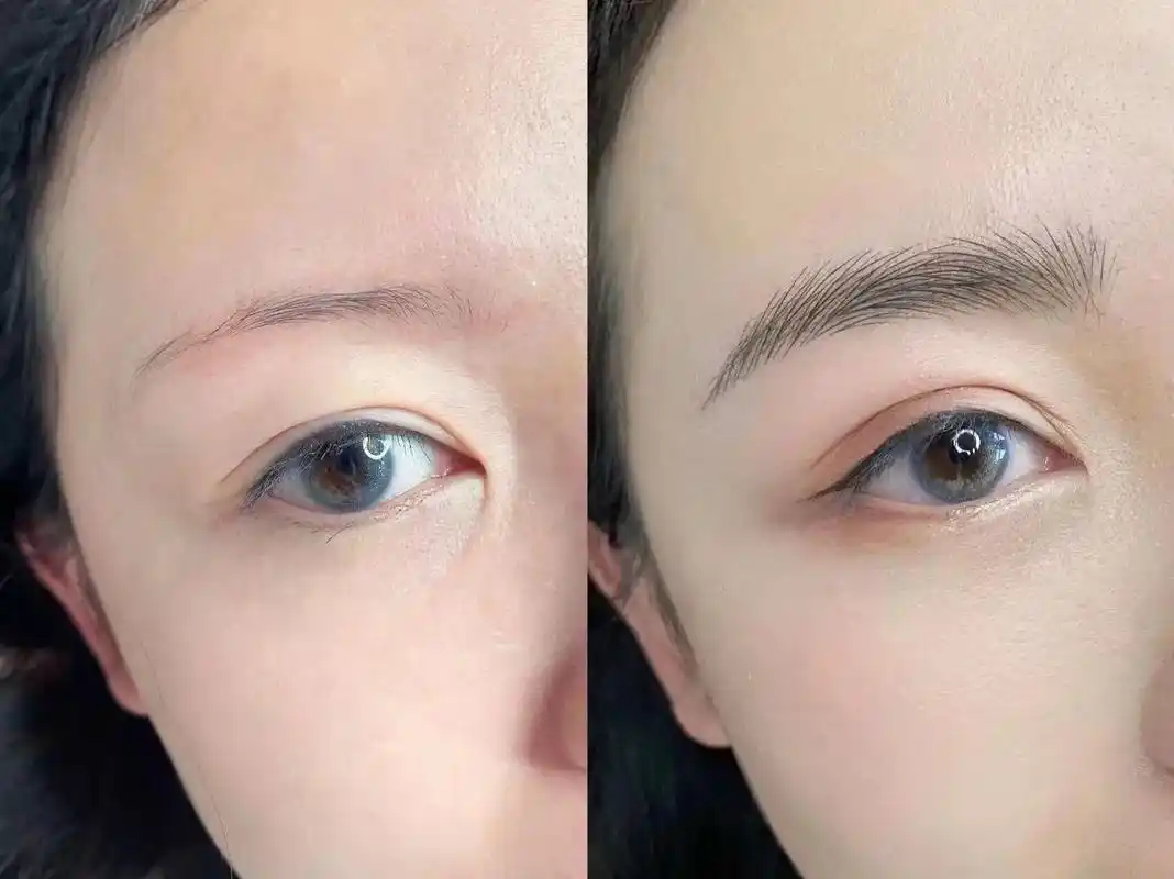 纹眉前后对比90野生眉.#同城精选 不要来日方长 只要美在当 - 抖音