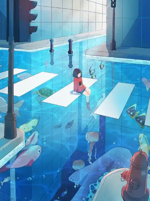 治愈系插画,每一幅好像走进了童话般的梦境,配色很温柔