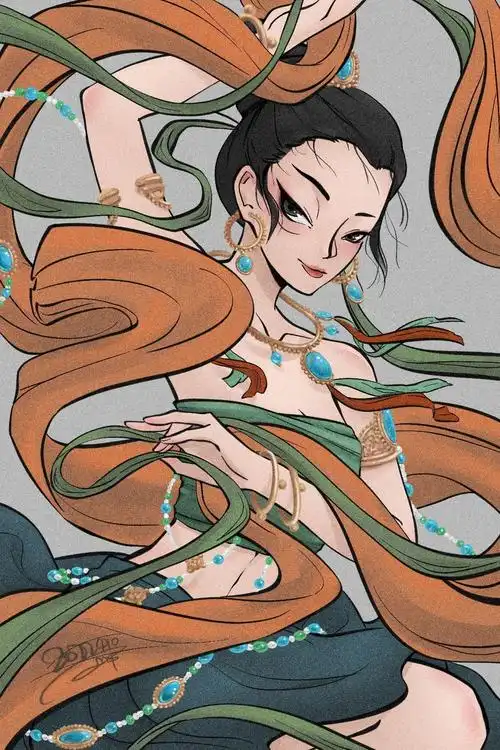 敦煌飞天-头像原创