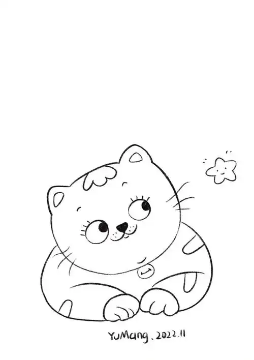 简笔画|插画|原创|低幼涂色