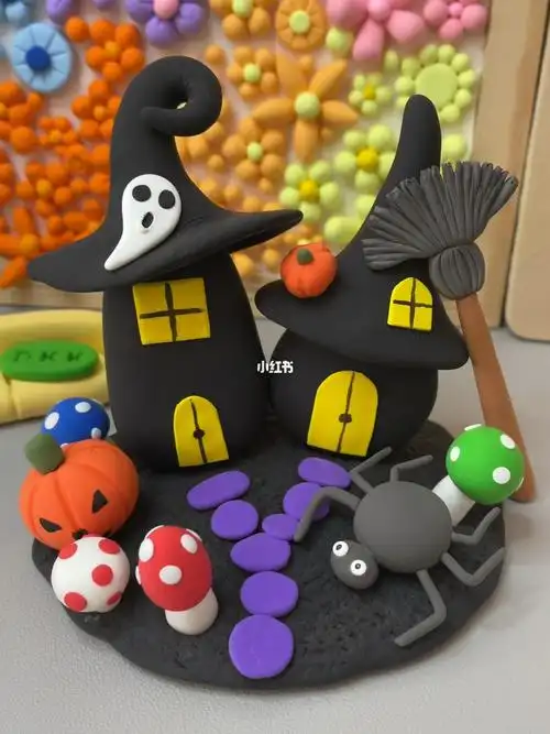 超轻黏土万圣节场景摆件教程